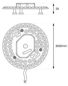 Magnetický LED modul LED/12W/230V 2700-6500K pr. 13 cm - Brilagi