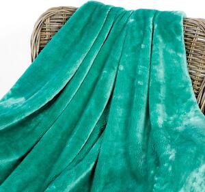 Goldea luxusní deka z mikrovlákna deluxe - zelená 100 x 150 cm