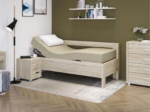 Usnu Nové spaní MEDITA komfortní jednolůžko Povrchová úprava: Bílá platina, Rozměr postele - vnitřní (šířka x délka): 90 x 200 cm