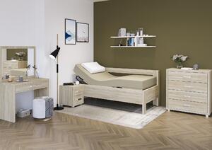 Usnu Nové spaní MEDITA komfortní jednolůžko Povrchová úprava: Bílá platina, Rozměr postele - vnitřní (šířka x délka): 90 x 200 cm