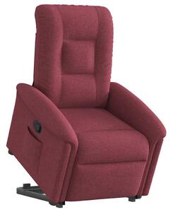 Zvedací polohovací křeslo vínové textil 3303257