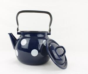 Smaltovaný čajník PUNTÍK modrý 3,5l, vyrobeno pro BELIS/SFINX