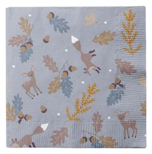 Papírové ubrousky Forrest animals Blue – 20 ks