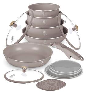 Sada nádobí s titanovým povrchem 13 kusů Taupe Nordic Collection