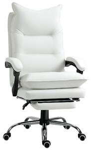 Kancelářská židle Vinsetto s funkcí sklonu, ergonomická pracovní židle, výškově nastavitelná otočná židle s podnožkou, polstrovaná, nosnost až 135 kg