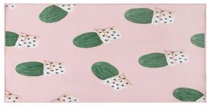 Růžový koberec se vzorem kaktus 80 x 150 cm. ELDIVAN