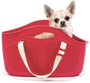 BAMA Přenosná taška pro psy a kočky MIA PET, 40x15x24 cm, barva červená