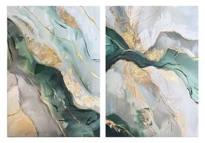 Obrazy s ručně malovanými prvky v sadě 2 ks 50x70 cm Aventurine – Styler