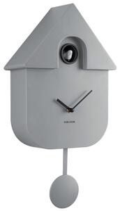 Present time Šedé kukačkové hodiny Modern Cuckoo