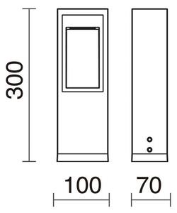 Cristher Dain LED sloupkové svítidlo corten 700mm
