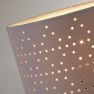 Searchlight Stolní lampa Taave, šedá/černá, textil, kov, 27 cm, E14, Hliník / šedá / zinek, Obývací pokoj / jídelna, Textil / tkanina / hedvábí, Moderní