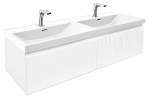 Koupelnová skříňka s umyvadlem SAT Evolution 118x30x44,8 cm bílá mat SATEVO120WMU4BA
