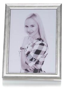 SILVERTONE rámeček dřevěný - stříbrný s prolisem na fotky: 30x40cm, zasklení: Sklo