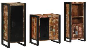 Sada koupelnového nábytku 3 ks Vícebarevný a černý 3305617