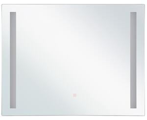 LED koupelnové zrcadlo LIRAC 70 cm 60 cm Stříbrná