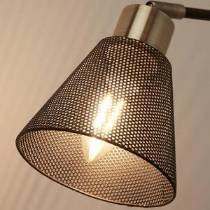 Searchlight Nástěnné světlo Sepanta, černá/mosaz, kov, výška 21 cm, E14, stmívatelný, Černá, Obývací pokoj / jídelna, kov, Moderní