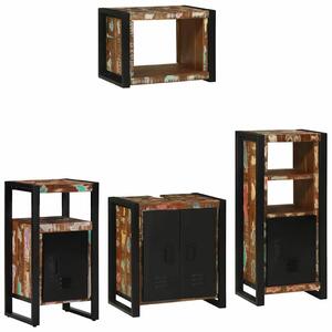 Sada koupelnového nábytku 4 ks Vícebarevný a černý 3305673
