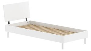 Bílá jednolůžková postel z bukového dřeva s roštem 90x200 cm Forrest – Vipack