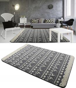 Tutumi Plyšový koberec 3D 160 x 230 cm - BERGEN šedý