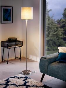 Eglo 95166 PASTERI grey classic - Stojací lampa s textilním stínidlem + Dárek LED žárovka, 157cm (Moderní stojací lampa nejen do obýváku a ložnice)