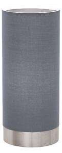 Eglo 95119 PASTERI grey classic - Stolní šedá dotyková lampa (Stolní dotyková lampička s textilním stínidlem)