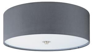Eglo 94921 PASTERI grey classic - Stropní kulatý textilní lustr na tři žárovky (Šedý textilní lustr na tři žárovky)
