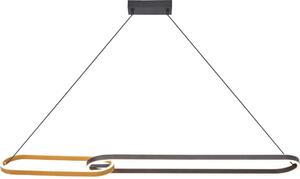 Zuma Line P241145502A - LED Lustr na lanku RAVON 2xLED/40W/230V černá/zlatá