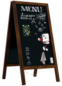 Magnetický kriedový reklamný stojan vodoodolný 110x 56 cm KLASICKÁ HNEDÁ
