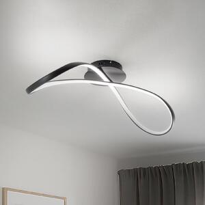 Milagro Lighting LED stropní svítidlo Infinity, kov, černé, 4 000 K, Černá, Obývací pokoj / jídelna, kov, Moderní