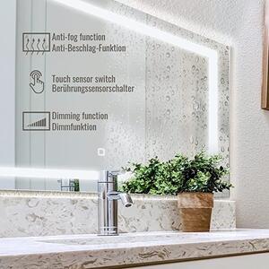 Aquamarin Koupelnové zrcadlo s LED osvětlením, 100 x 70 cm