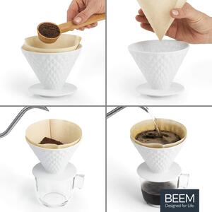 Porcelánový držák na kávové filtry BEEM - bílý