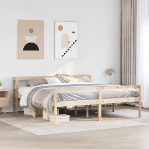 Postel s čelem pro seniory 200 x 200 cm masivní borovice 3305873