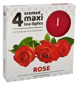 Čajové Maxi 4ks Rose svíčky