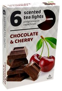 Čajové 6ks Chocolate-Cherry vonné svíčky