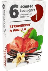 Čajové 6ks Strawberry Vanilla vonné svíčky