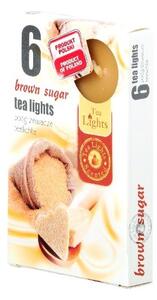 Čajové 6ks Brown Sugar vonné svíčky