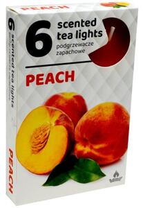 Čajové 6ks Peach vonné svíčky