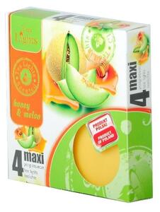 Čajové Maxi 4ks Honey & Melon vonné svíčky
