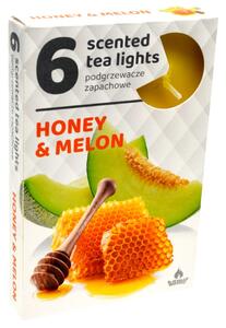 Čajové 6ks Honey & Melon vonné svíčky