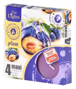Čajové Maxi 4ks Plum vonné svíčky