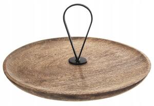 Podnos DŘEVĚNÝ talíř na koláče a dezerty, dezerty, předkrmy, 30,5 cm