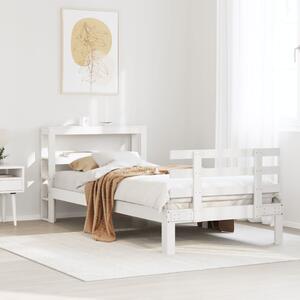 Rám postele s čelem bílý 75 x 190 cm masivní borovice 3306097