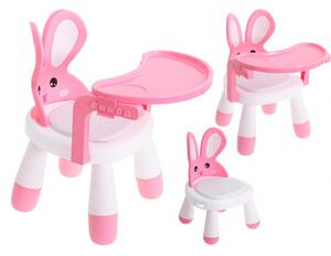 5845_1 Multifunkční dětská židle - Bunny Chair Růžová