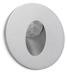 Indeluz Ligur Round LED zápustné svítidlo stříbrné
