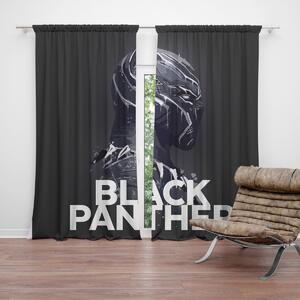 Sablio Závěs BLACK PANTHER z profilu Černý: 2ks 140x250cm