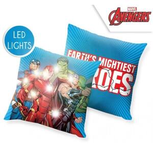 MARVEL Avengers svítící polštář 40x40 cm