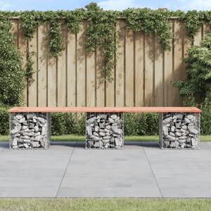 Zahradní lavice gabionový design 203x44x42 cm masivní douglaska