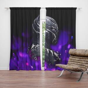 Sablio Závěs BLACK PANTHER Fialová luminescence: 2ks 140x250cm
