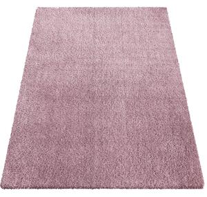 Makro Abra Kusový shaggy koberec jednobarevný Kamel pink růžový Rozměr: 80x150 cm