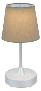 Brilo - LED Stmívatelná nabíjecí stolní lampa LED/3W/5V IP44 stříbrná/béžová
